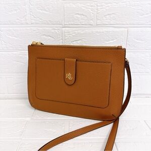 Ralph Lauren Brown Leather Crossbody Bag